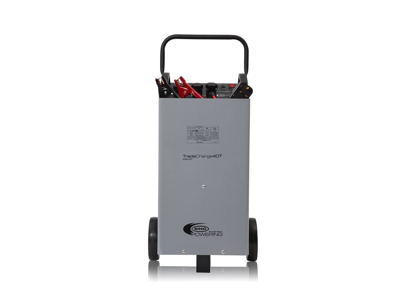 Jumping battery store with battery charger